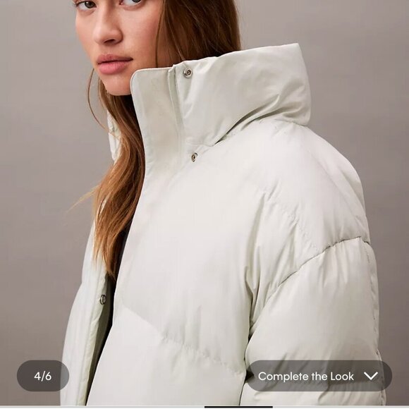 Calvin Klein Long Down Puffer Jacket sz XL - Picture 10 of 12